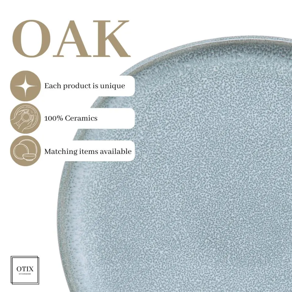 OTIX Ontbijtborden Bordenset 12 Persoons Dessertbord 21cm Aardewerk