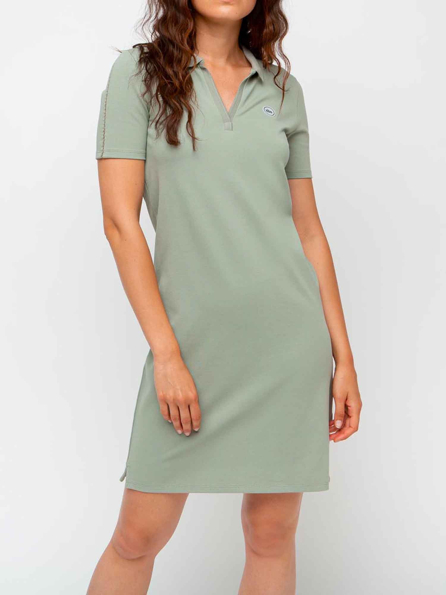 Robe Polo Femme Coton Biologique Kaki