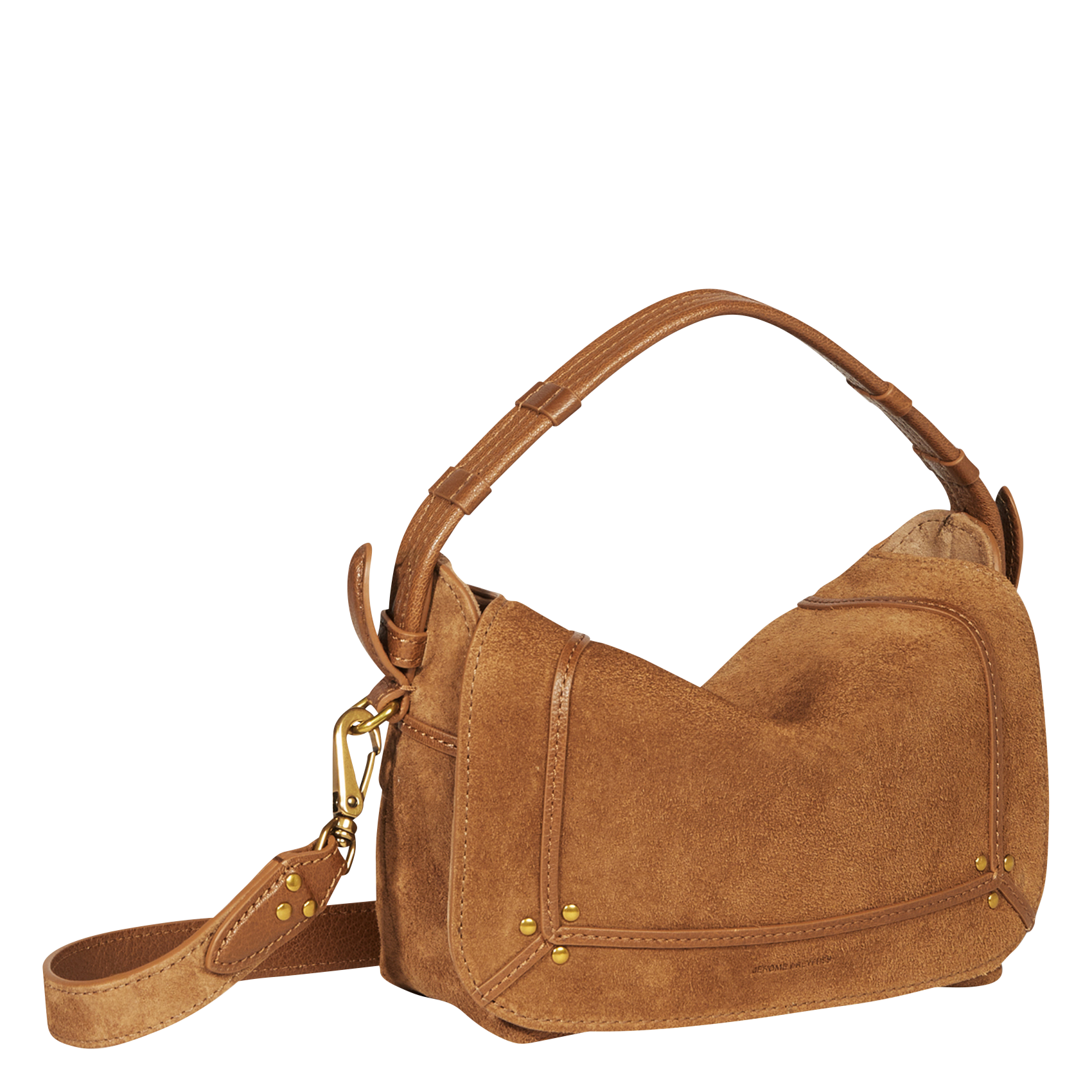 PEPITO S - Sac bandoulière en cuir velours | Marron