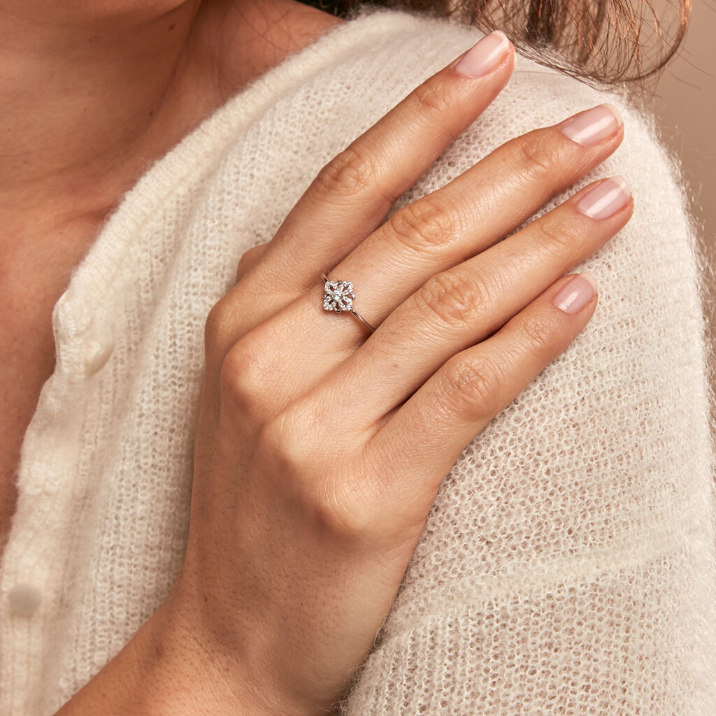 Bague Isia Argent Blanc Oxyde De Zirconium