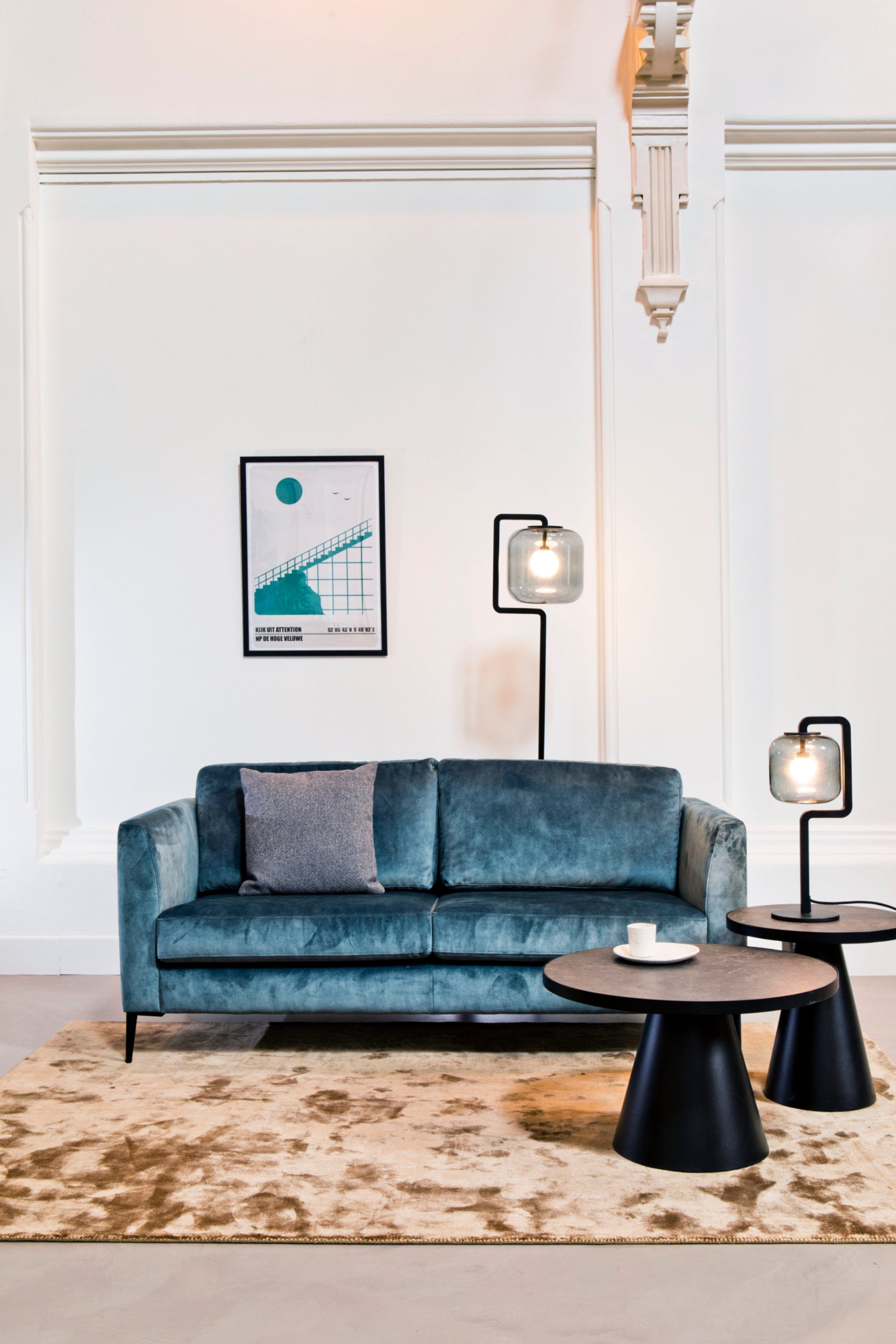 Leeds Salontafel - Ø45 cm - Zwart Keramiek