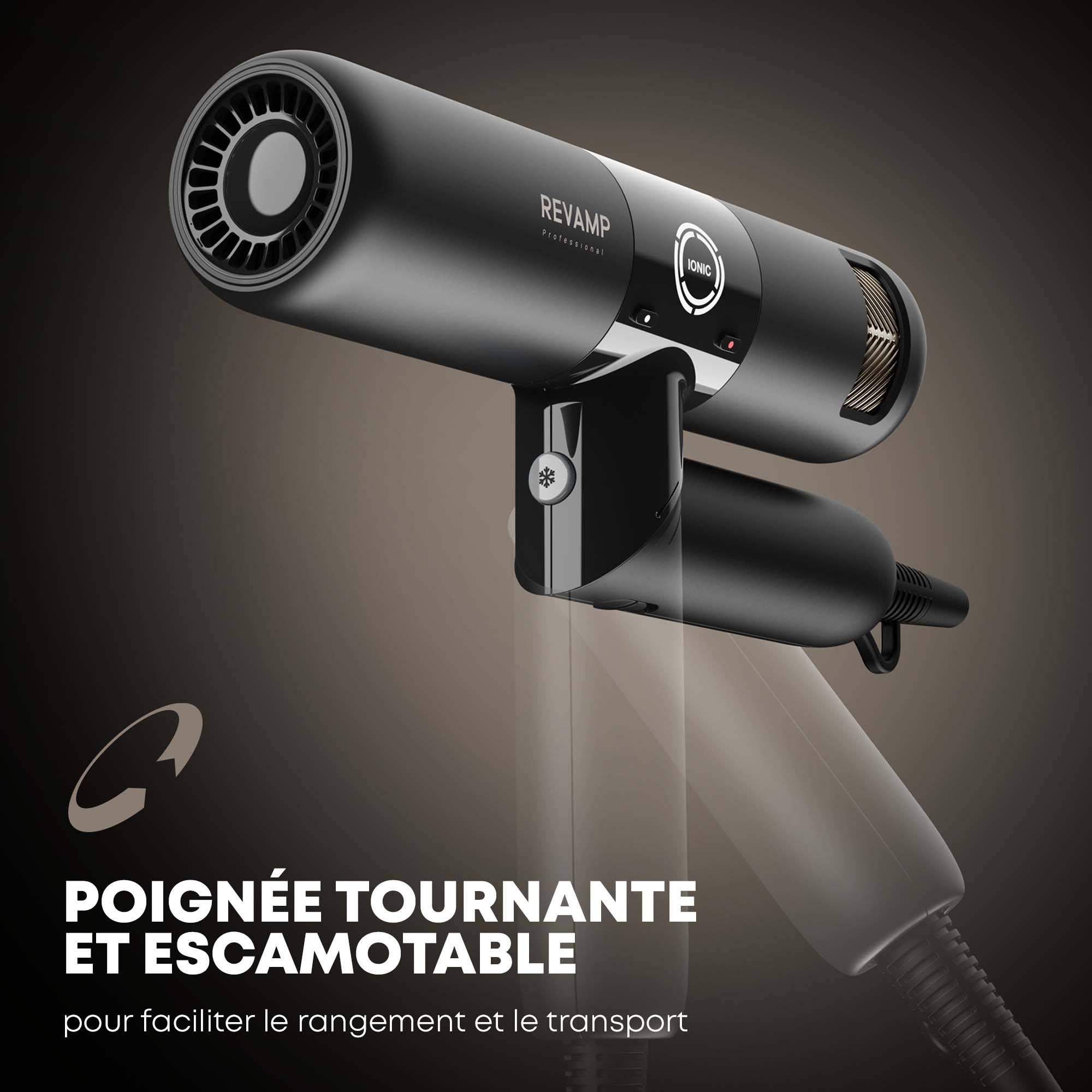 Sèche-cheveux pliable ionique Progloss™ - Enigma Revelation / 500ml