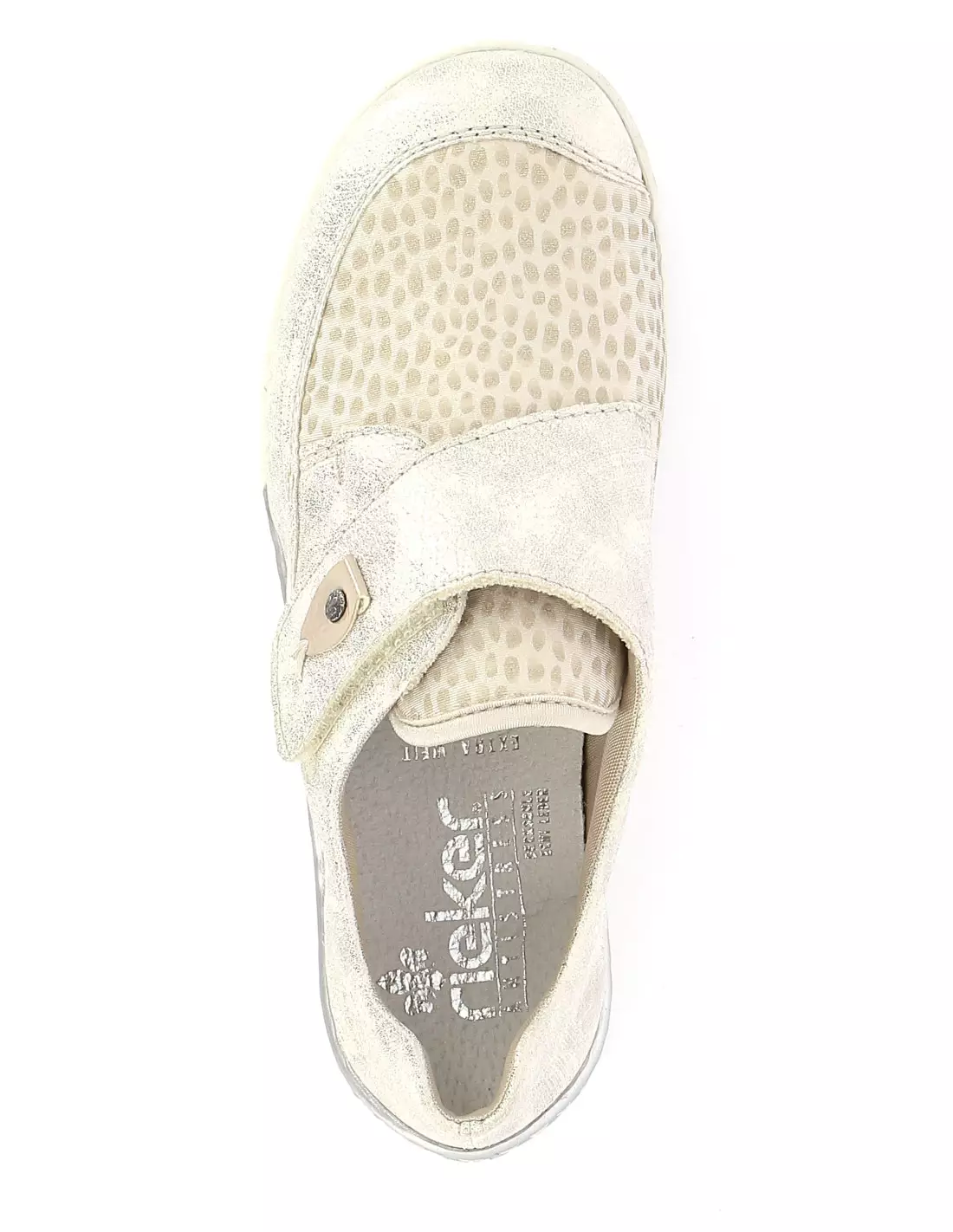 RIEKER 48951 - Baskets BEIGE-GOLD