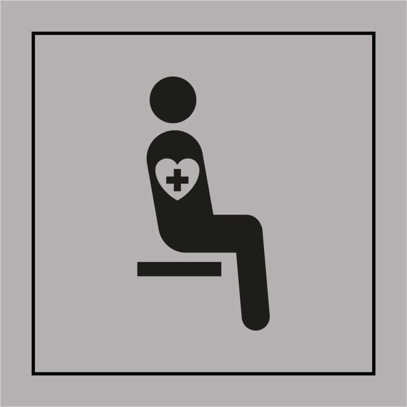 Pictogramme PI TF 024 - Siège prioritaire pour personnes souffrant de troubles graves - ISO 7001 en Gravoply