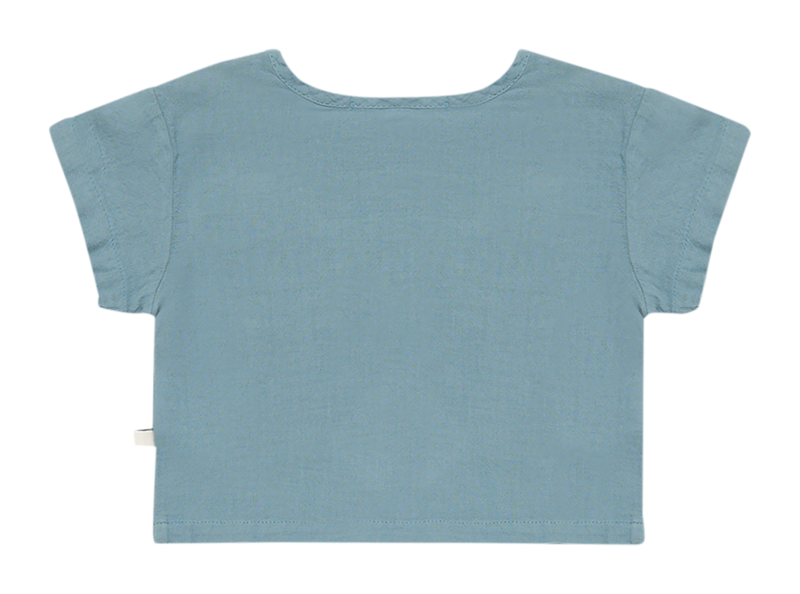 OLIVIA - Tee-shirt col rond en coton bio | Bleu