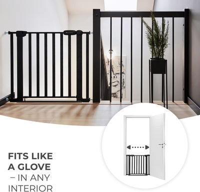 Kinderkraft LOCK&GO Sikkerhetsgrind, Black