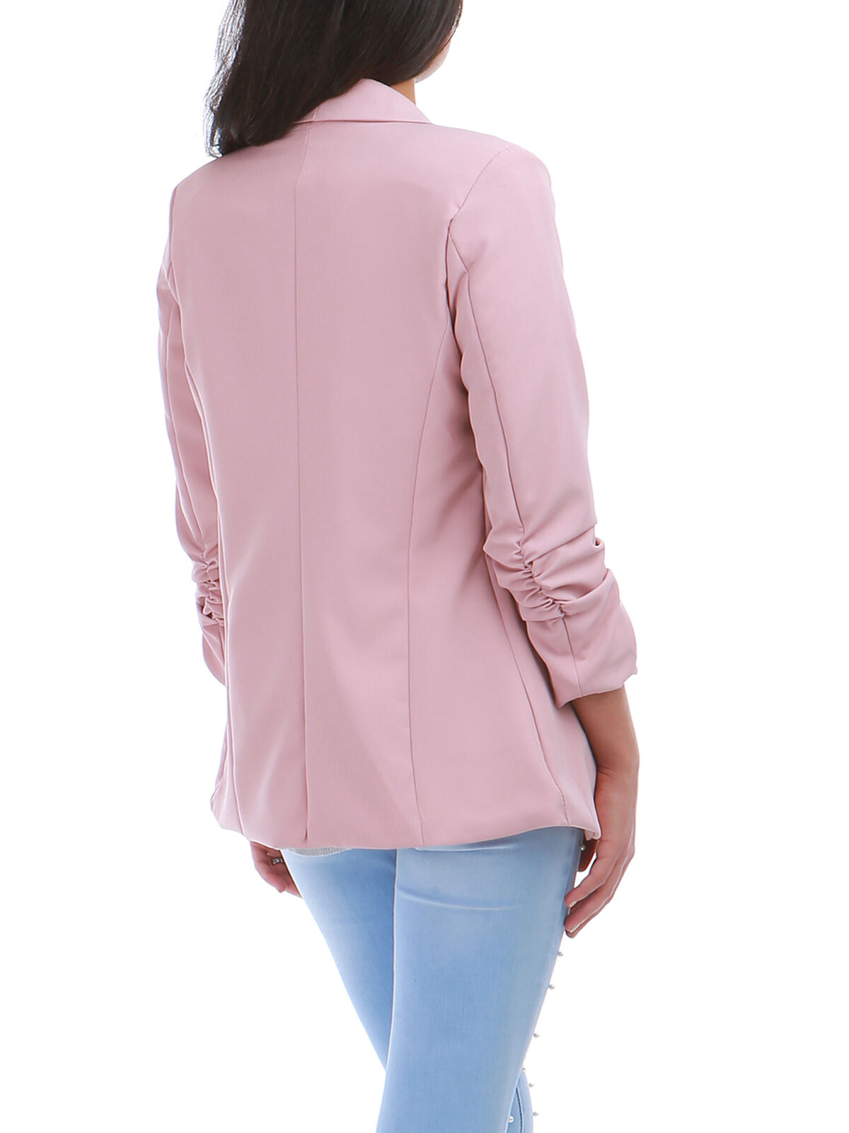 Blazer à manches froncées- Rose