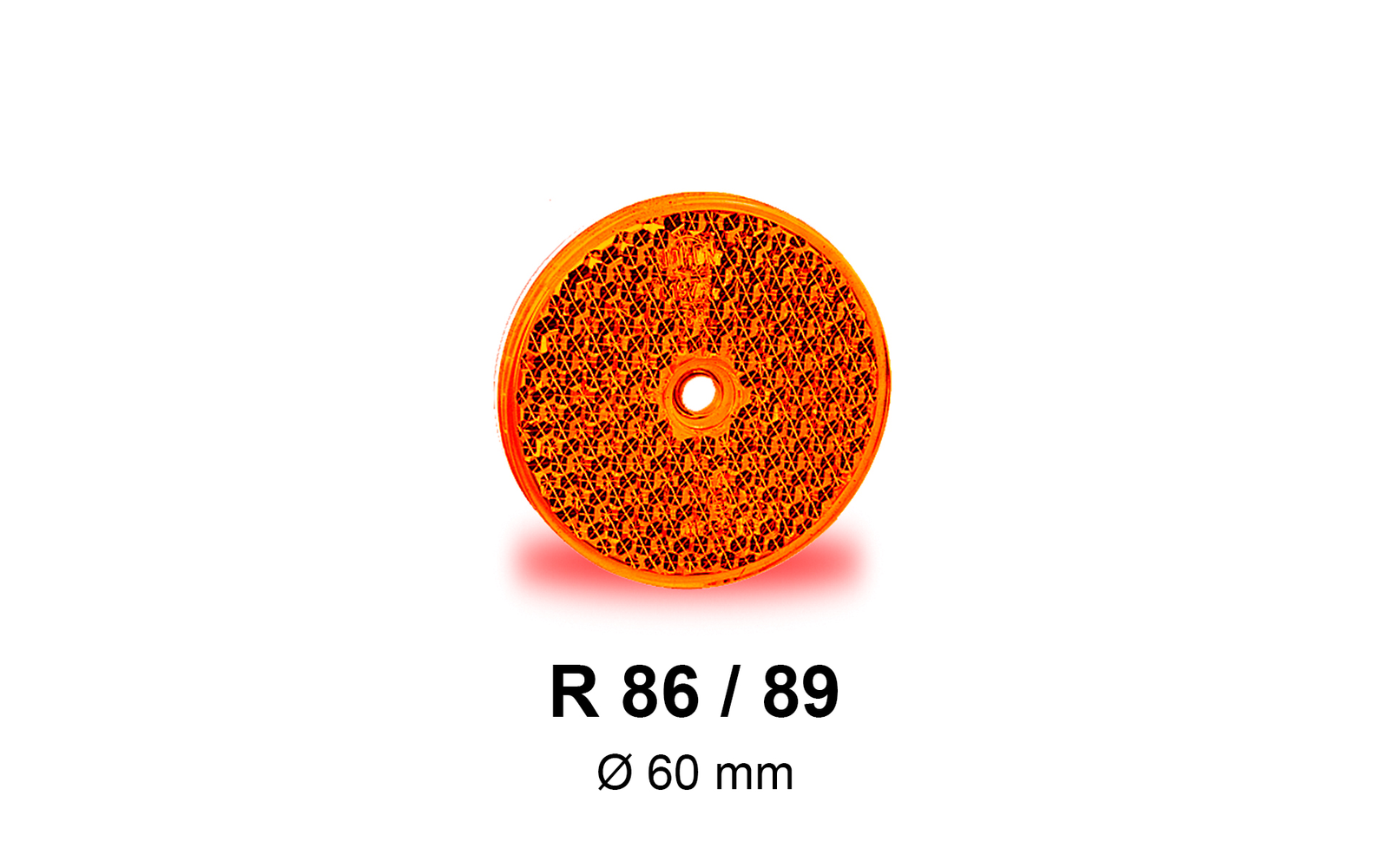 Rückstrahler R86, gelb