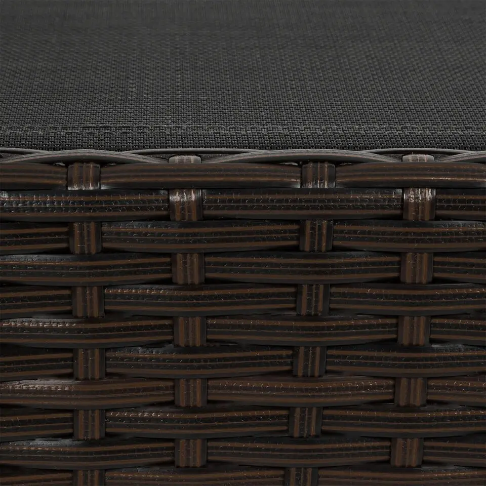 tectake Wicker ligbed Moana, Bruin Mix