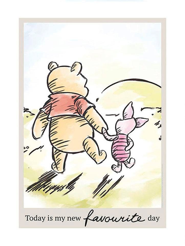 Komar Bild »Winnie the Pooh Today« Disney 1 Stk. tlg. Wandbild zur Dekoration im Kinderzimmer - ohne Rahmen