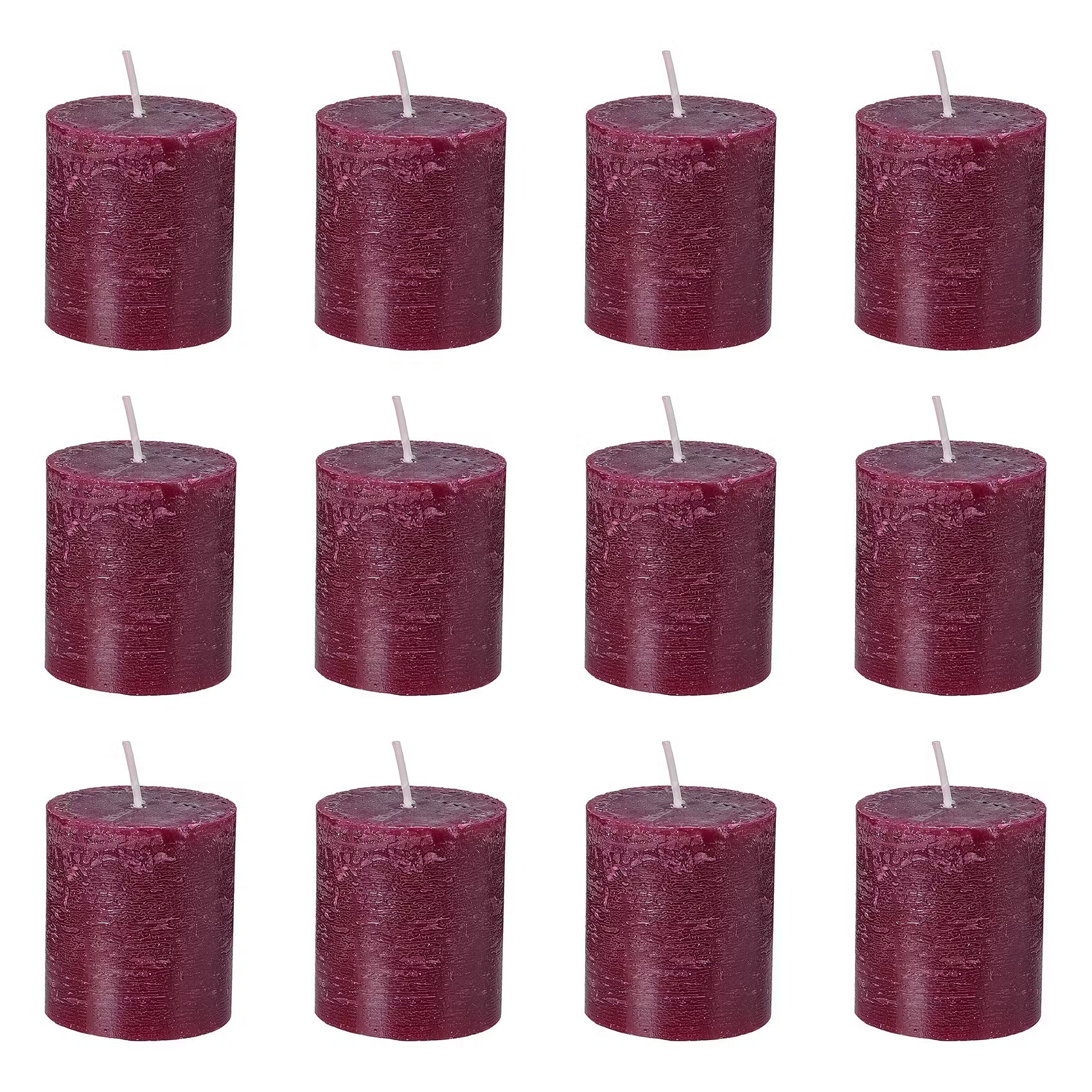 RUSTIC Stumpenkerze 12er-Set