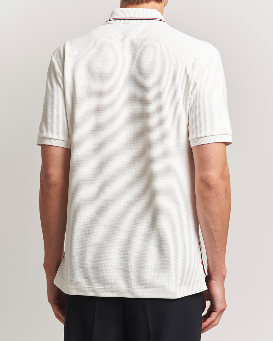 Thom Browne Waffle Cotton Polo Natural White