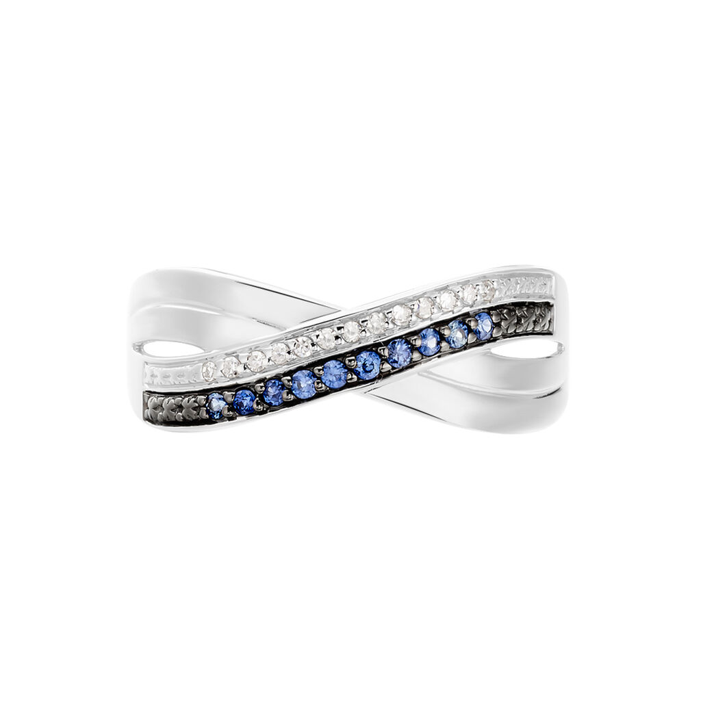 Bague Martika Or Blanc Saphir Diamant