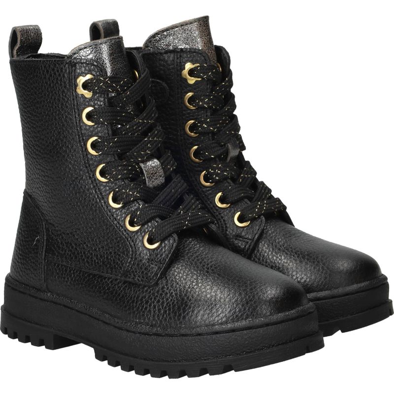 IK-KE Veterboots Zwart Meisjes