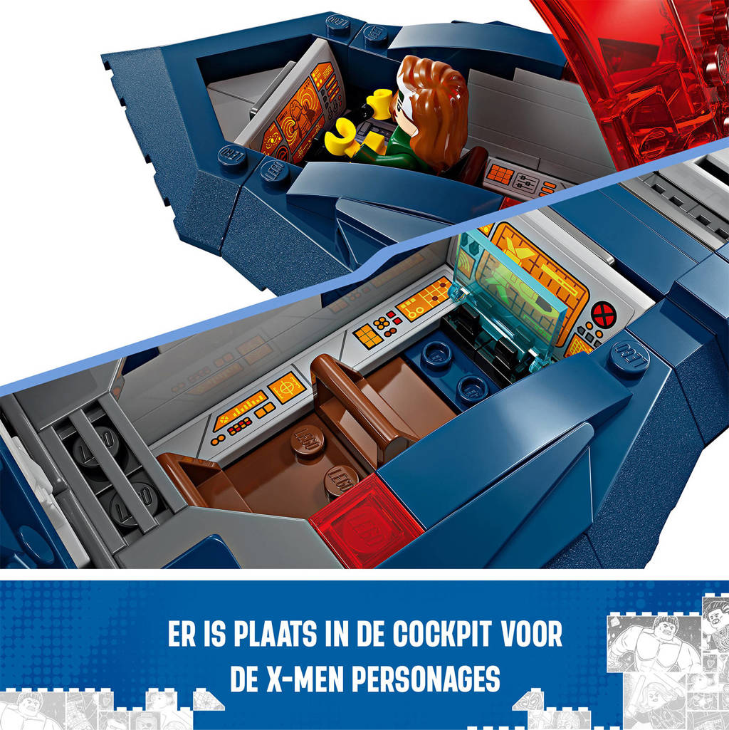 Prachtige setMarvel X-Men X-Jet Bouwbaar Speelgoed Vliegtuig Model 76281