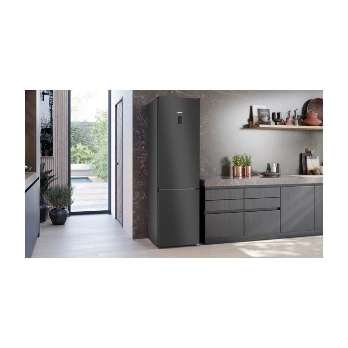 Siemens Kühl-Gefrier-Kombination iQ300 KG39NXXDF BlackSteel