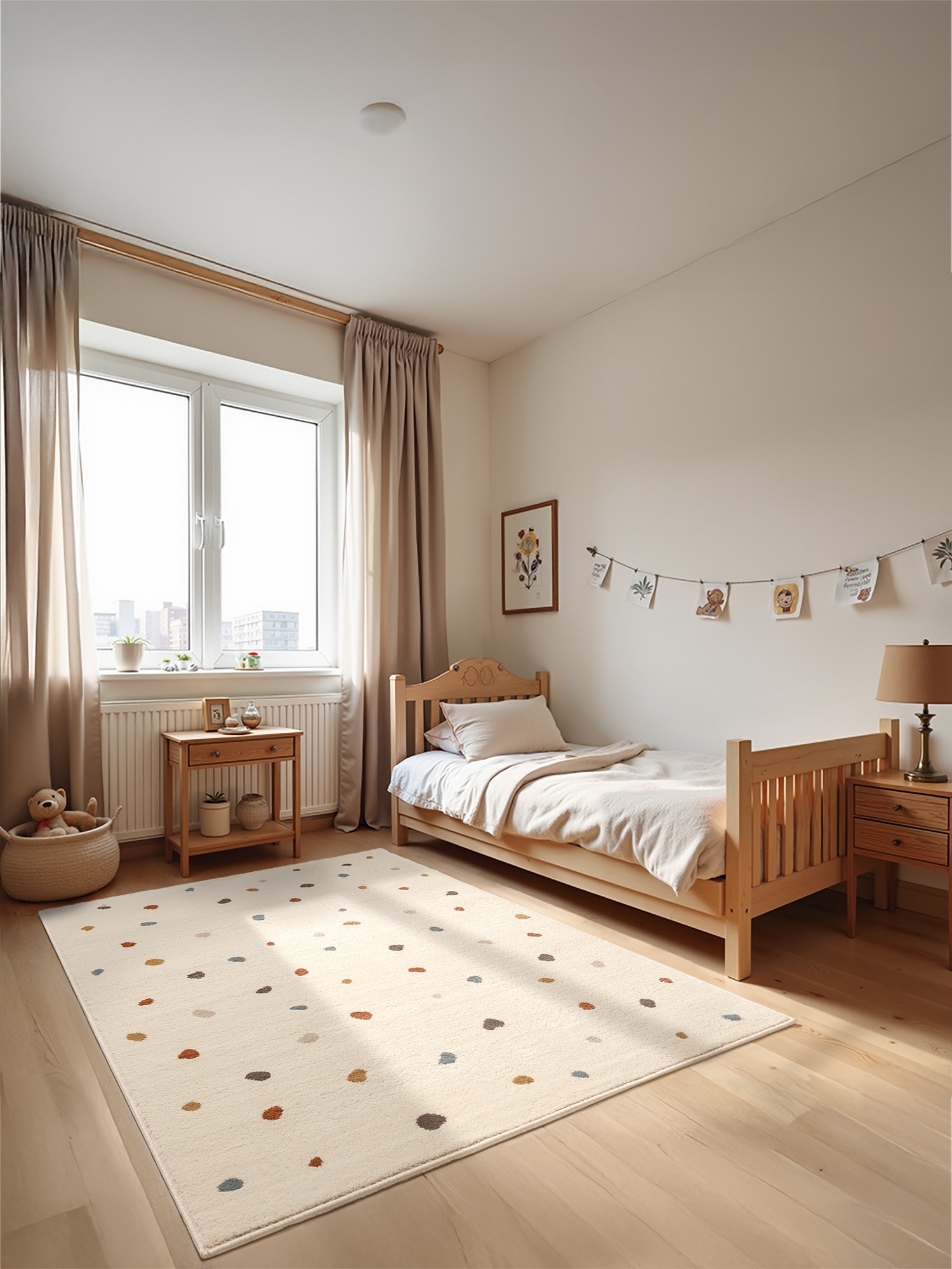 HANSE Home Kinderteppich »Funny Dots« rechteckig 8 mm Höhe Spielteppich, Kinderzimmer, Kurzflor, Spielunterlage, auch in rund