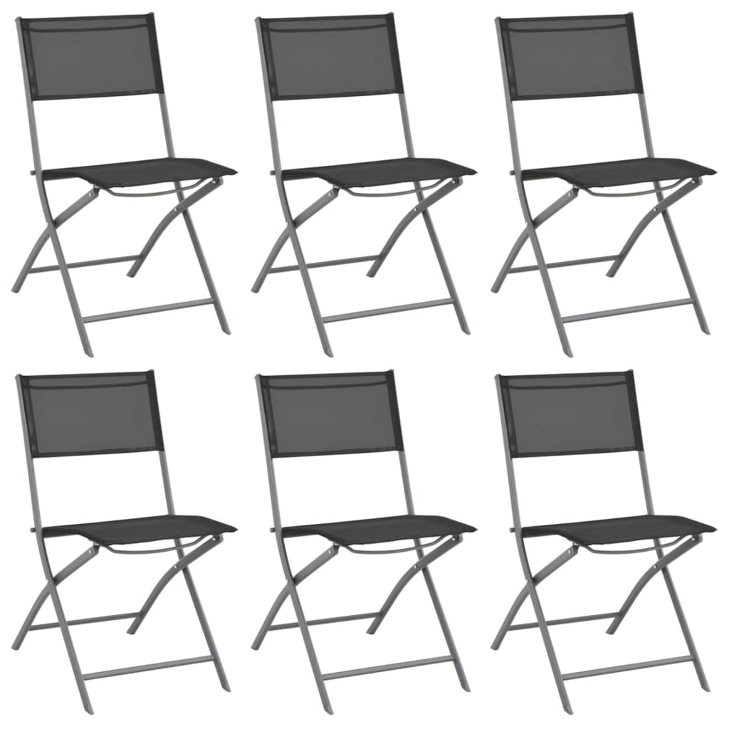 Mobilier de salle à manger d'extérieur 7 pièces acier