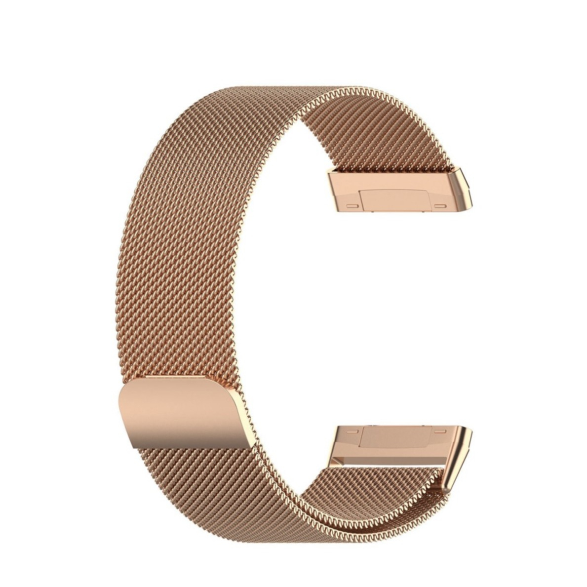 Fitbit Versa 4 / Sense 2 Edelstahl Armband Milanaise Magnetverschluss (Gelenkumfang: 150-230mm) - Roségold