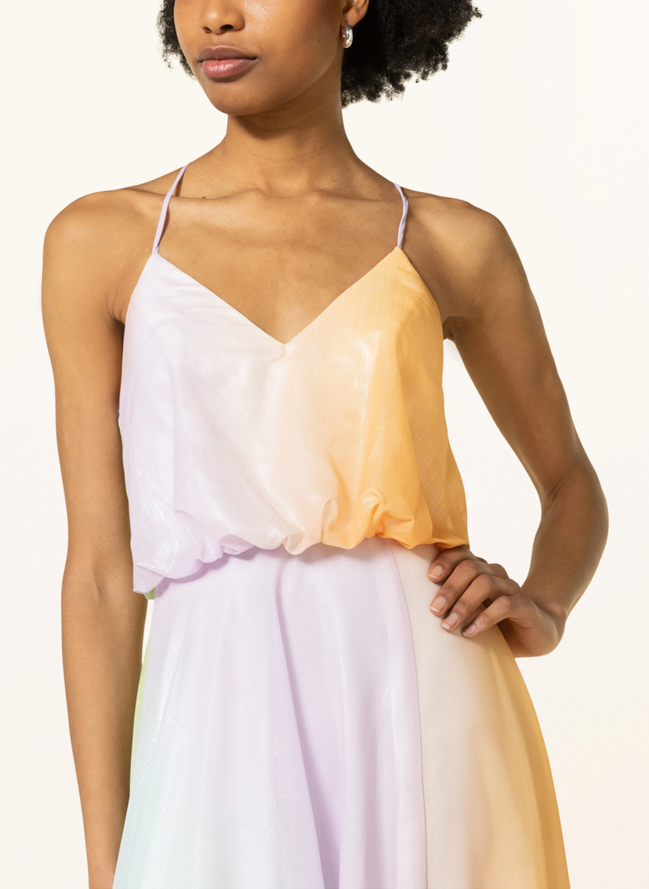 unique Abendkleid mit Glitzergarn