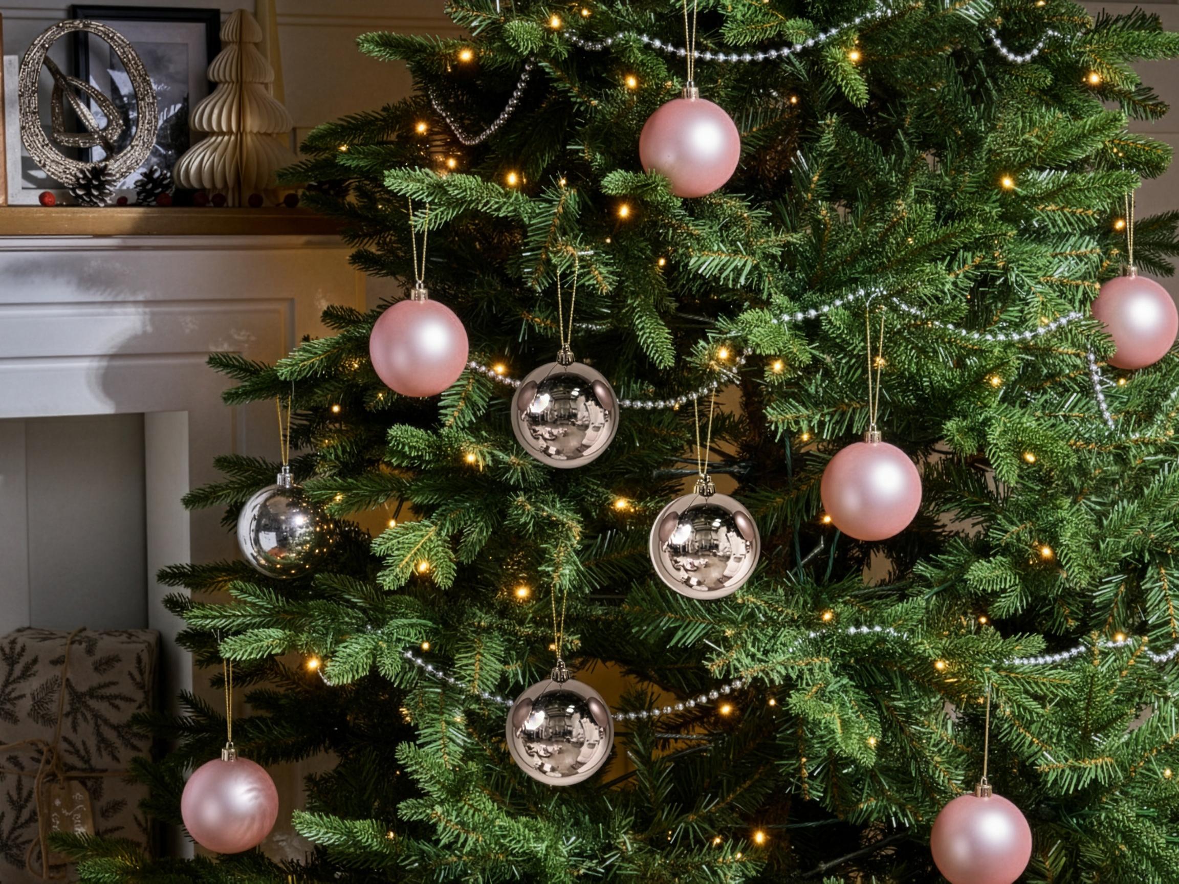Set van 36 kerstballen BYGDIN Roze
