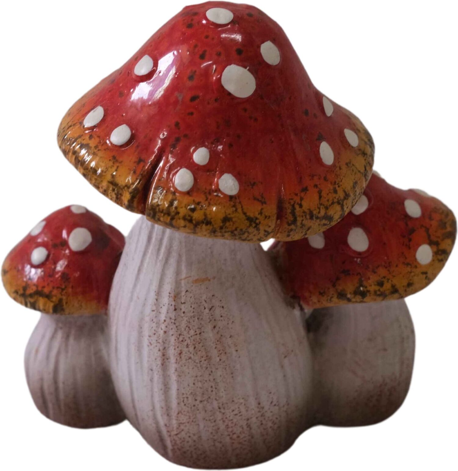 Intratuin tuinbeeld Amber paddenstoel rood / wit 7,2 x 11,3 x 11,7 cm