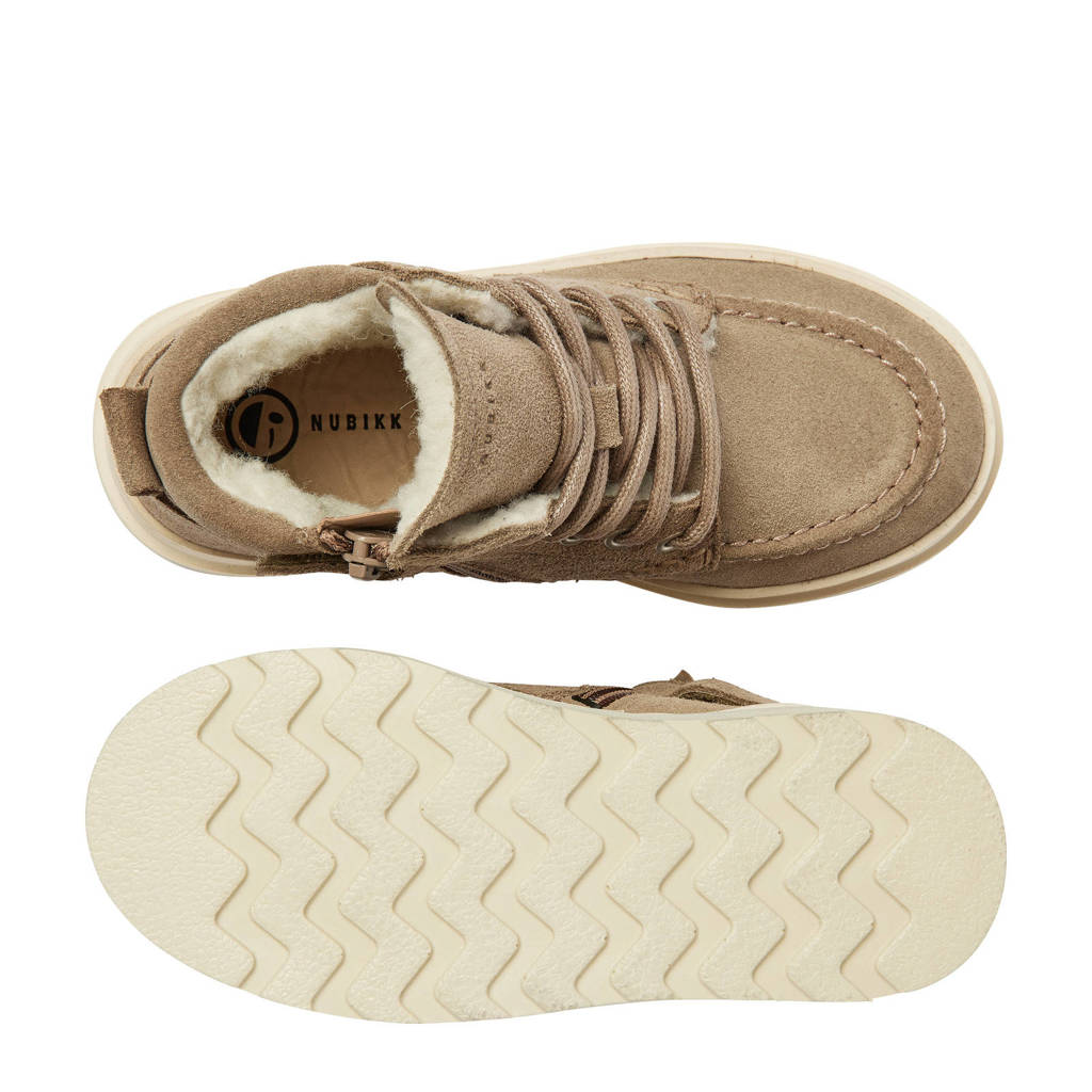 Nubikk Jonah Polar Fur JRsuède veterboots beige