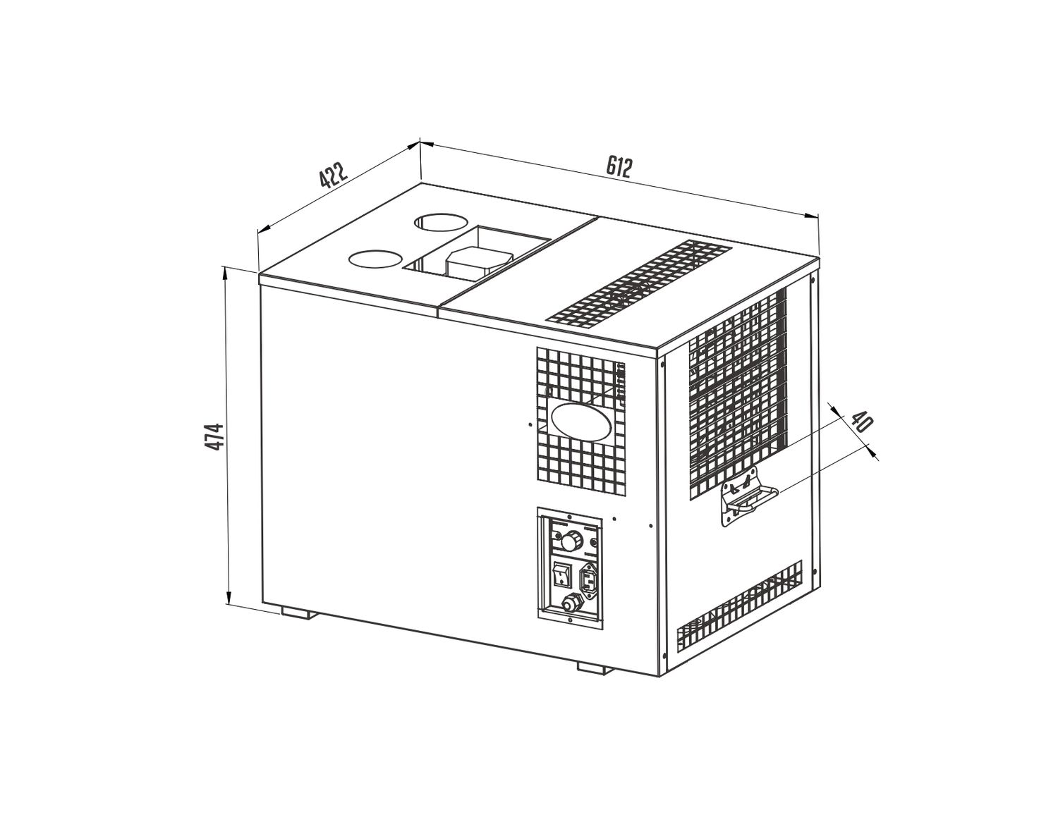 Zapfanlage, Bierzapfanlage AS-110, 2- / 4- / 6-leitig zur Auswahl, Durchlaufkühler, Nasskühler - Untertheke, Green Line, Cooling grinding:2-leitig
