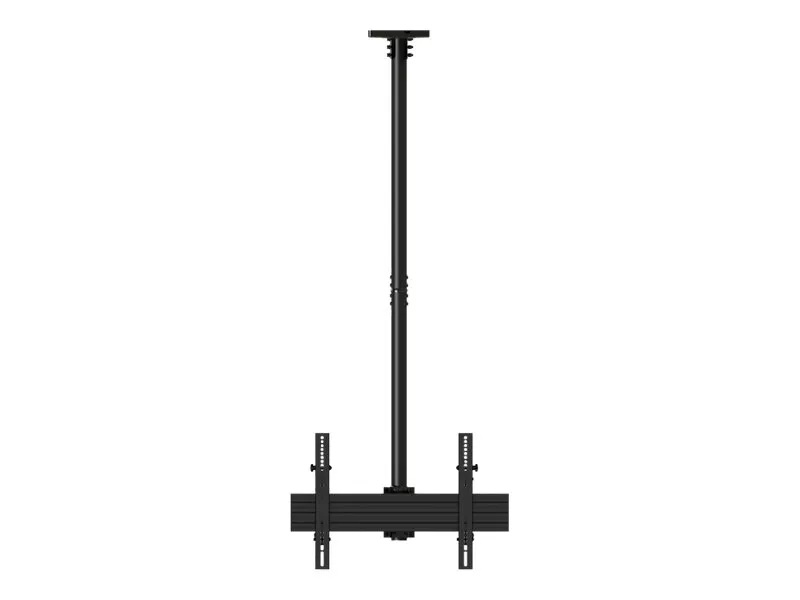 Multibrackets M Ceiling Mount Pro MBC1UX2 - Monteringssæt (loftsplade, loftspladeafdækning, 4 vippearme, 2 pæleklemmer, 2 skinner, 2 forlængerrør (80 cm)) - for 2 LCD displays - aluminium, stål - sort - skærmstørrelse: 40