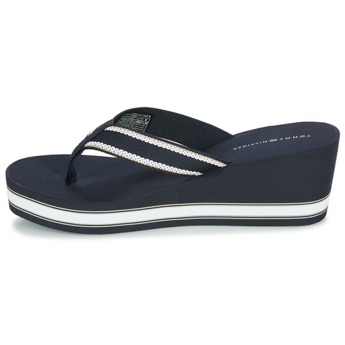 Tommy Hilfiger - HILFIGER WEDGE BEACH SANDAL - Marine