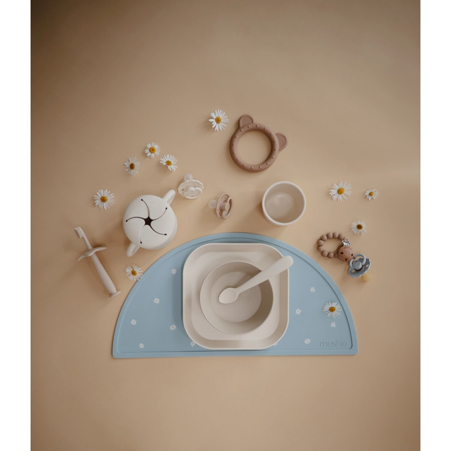 mushie Tischset Silikon, White Daisy