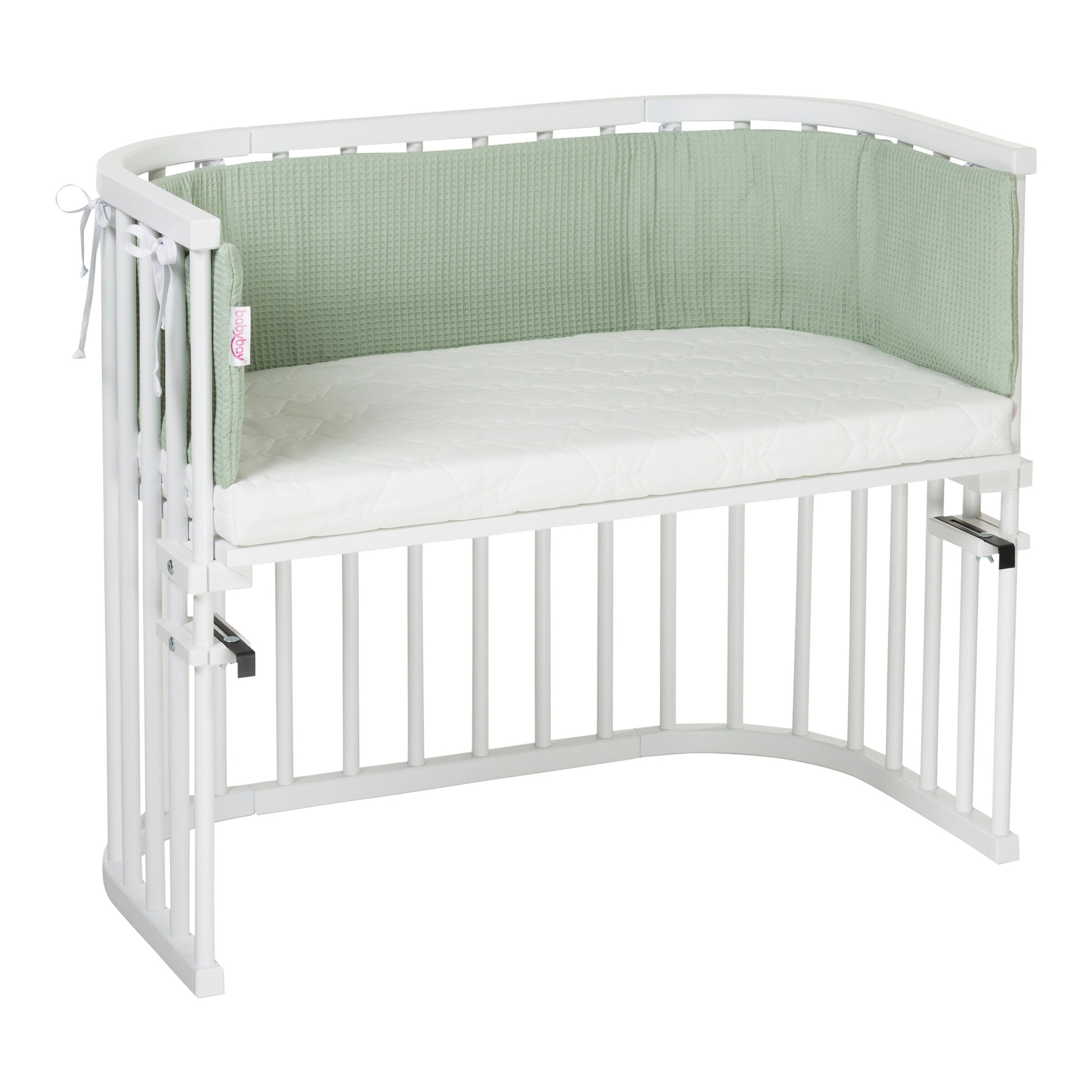 babybay® Nestchen Waffelpiqué passend für Modell Maxi, Boxspring, Comfort und Comfort Plus jadegrün