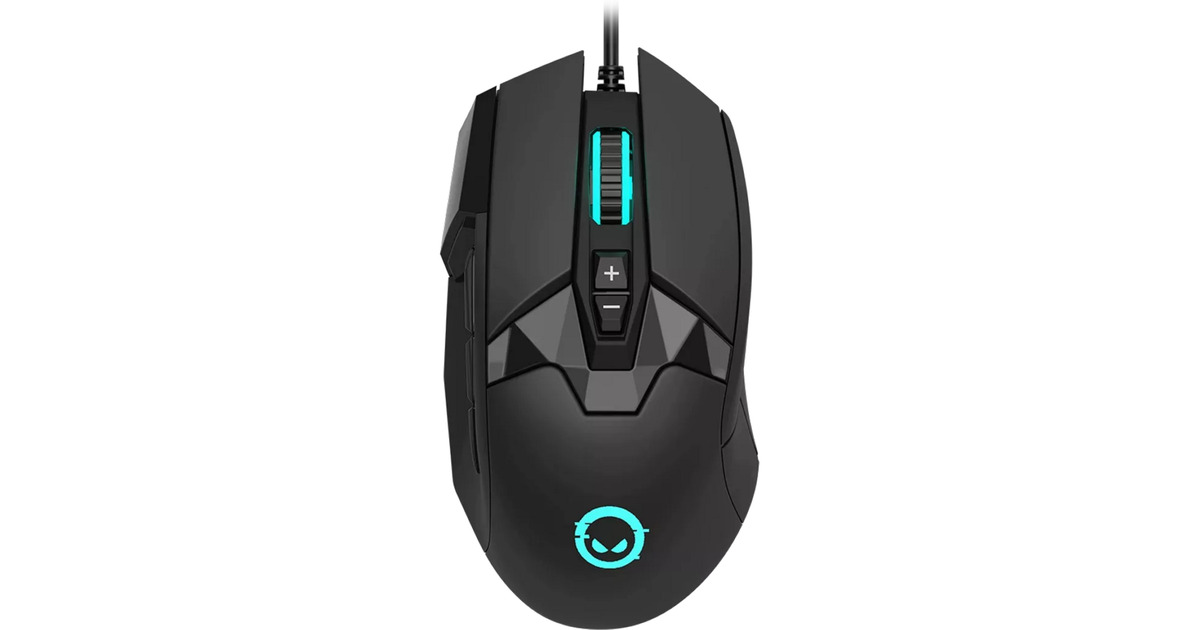 LORGARStricter 579 gaming muis  (Zwart, 400 - 12000 dpi, RGB, OLED Display)
