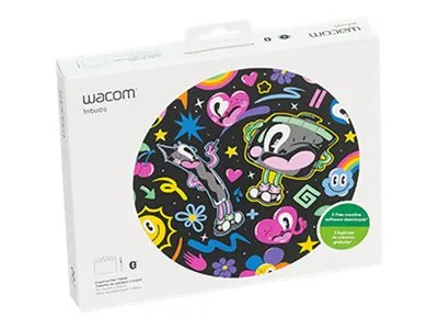 Wacom Intuos Small - Digitizer - 15.2 x 9.5 cm - elektromagnetisk - 4 knapper - trådløs, kablet - USB, Bluetooth - sort