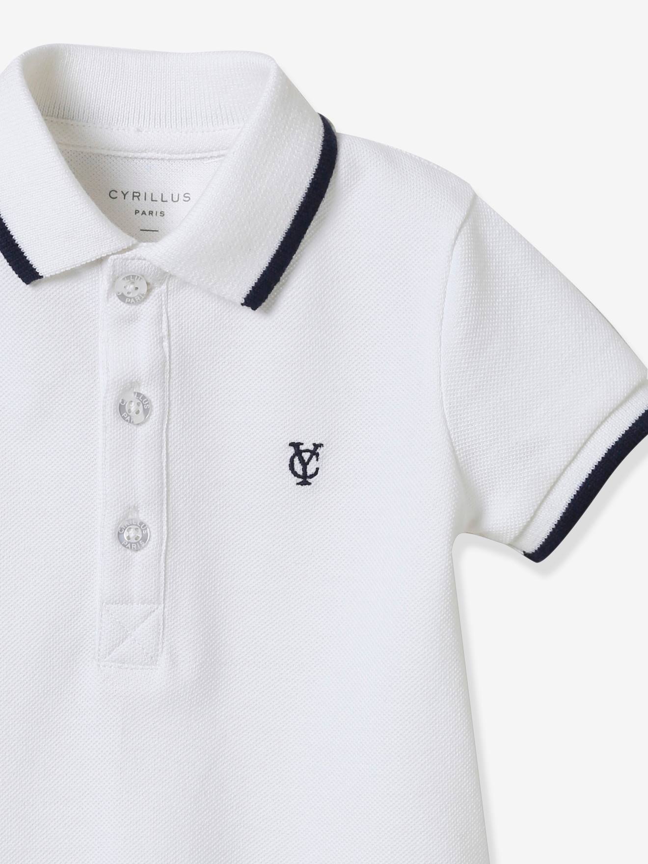 Camisa polo infantil feita de algodão orgânico e malha piqué
