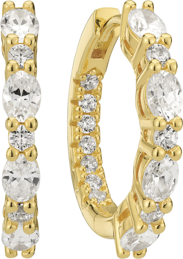 Sif Jakobs Jewellery ELLERA OVALE GRANDE EARRINGS 18 kt. forgyldt