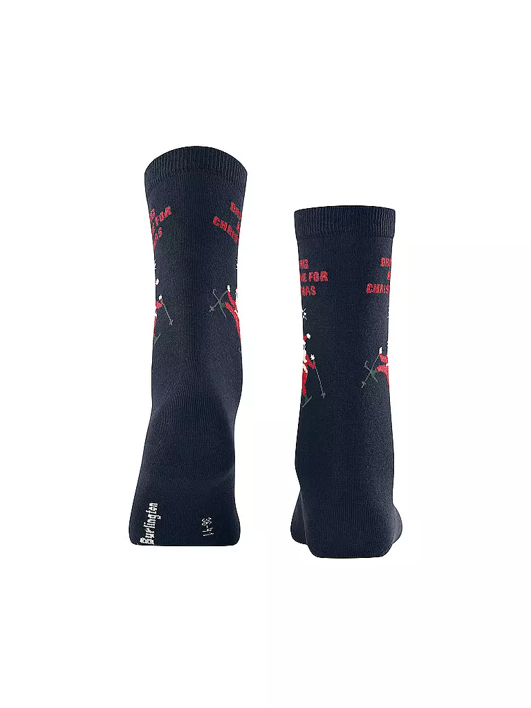 BURLINGTON Damen Socken SKIING SANTA 36-41 marine dunkelblau