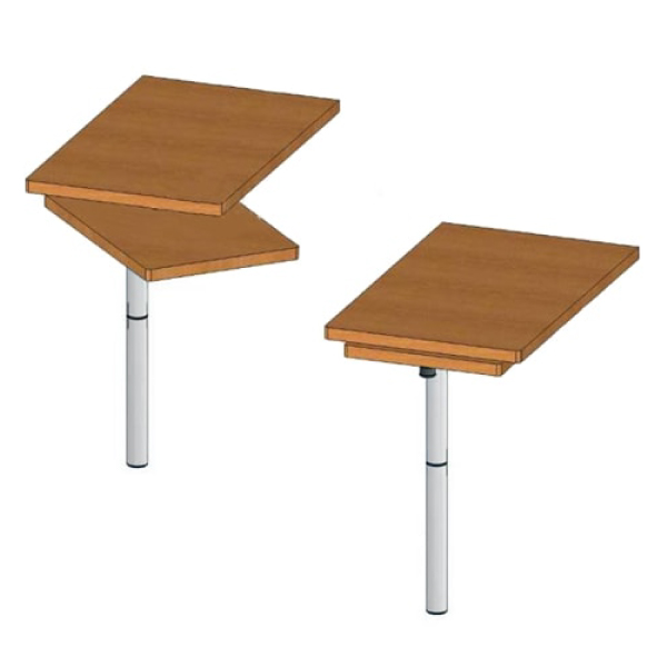 Pied de table avec platine rotative