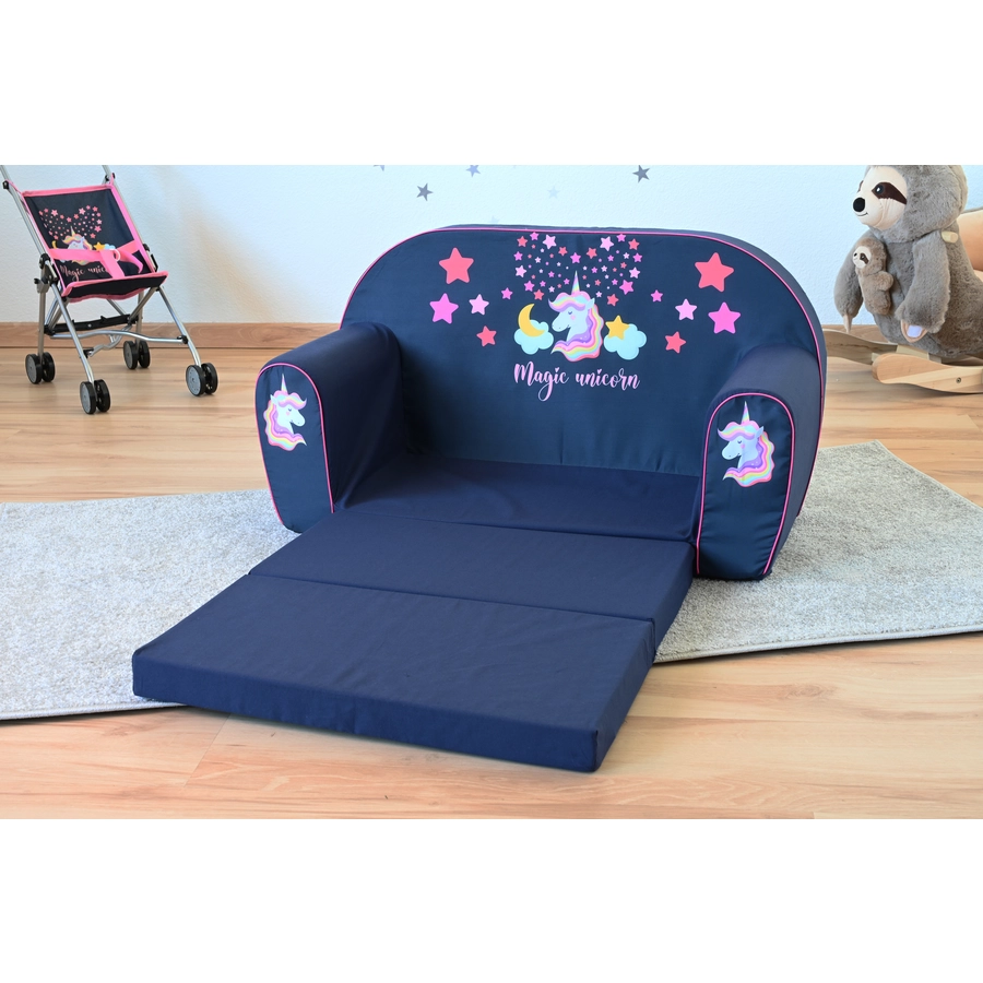 knorr toys® Kindersofa Magic Unicorn blau