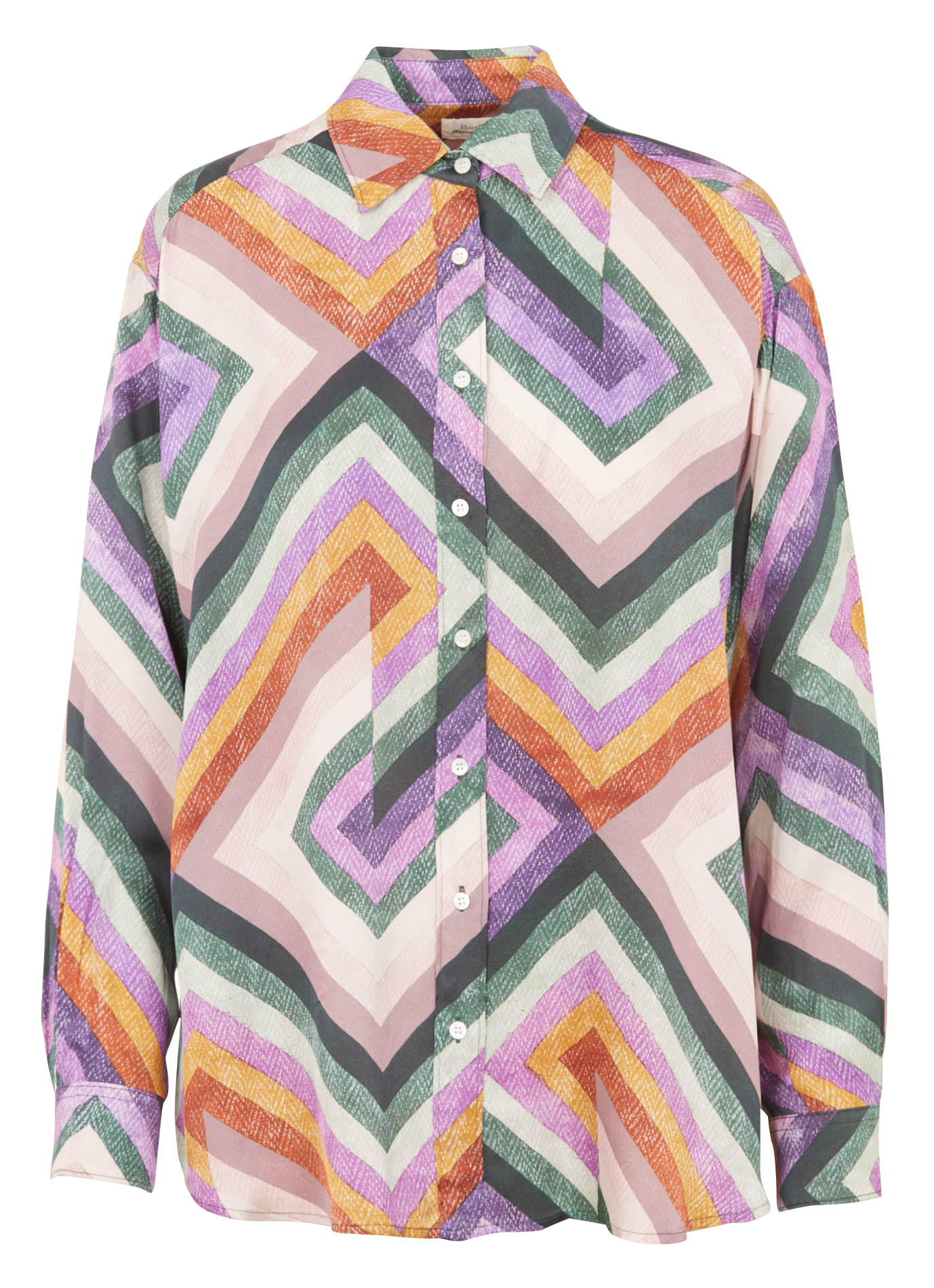 CINEMA - Chemise col classique imprimée graphique | Rose