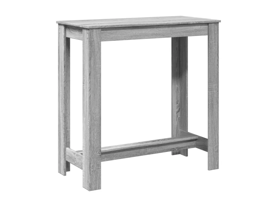 Table de bar sonoma gris 102x50x103,5 cm bois d'ingénierie