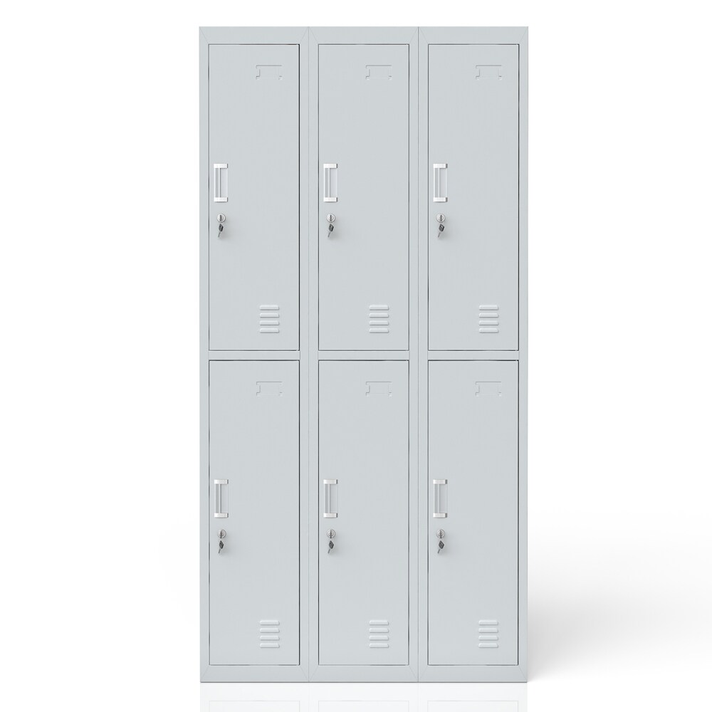 Schließfachschrank Spind Metall Schrank Metallspind Umkleideschrank 6 Fächer