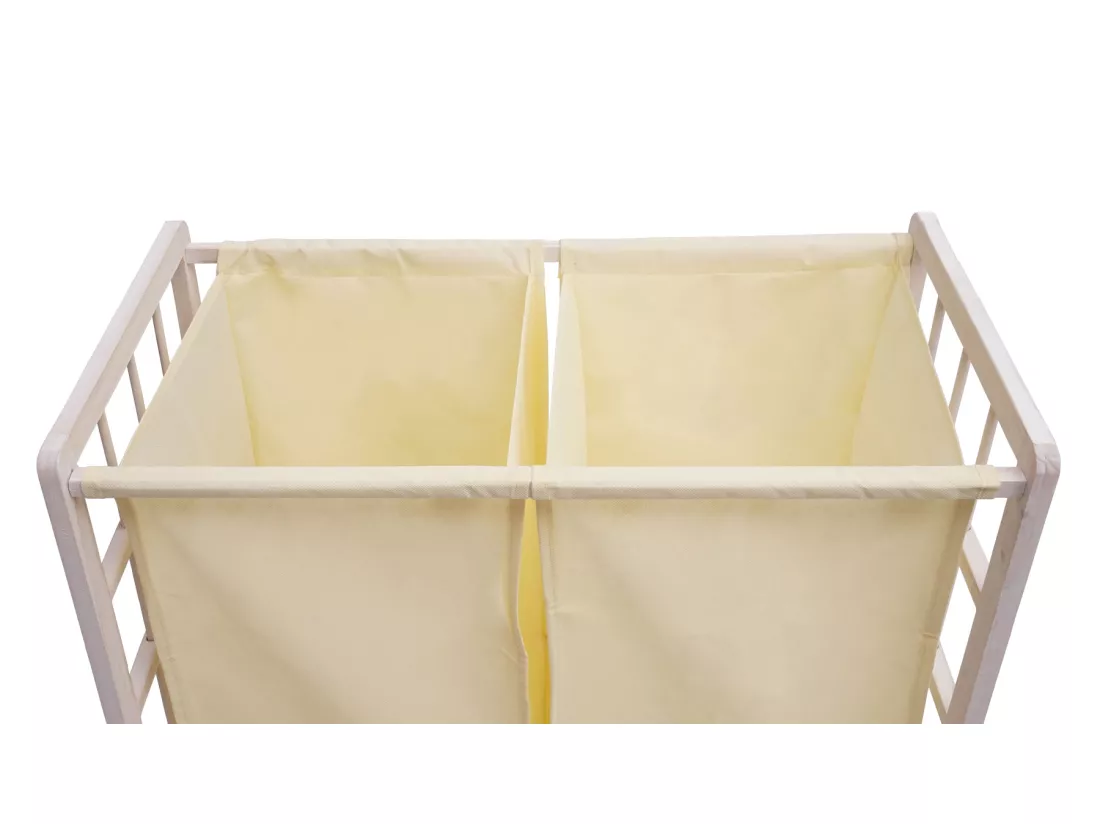 Collecteur de linge MCW-B60, blanc miteux, couvercle crème