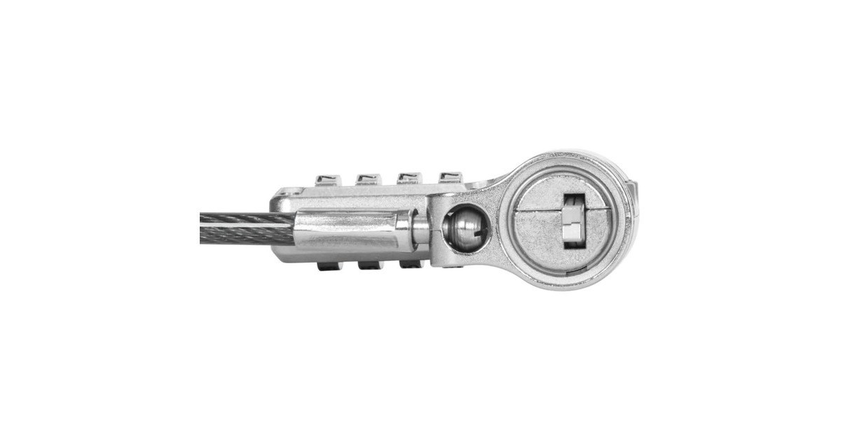 TargusDEFCON Ultimate Universal Serialised Combination Cable Lock with Slimline Adaptable Lock Head diefstalbeveiliging