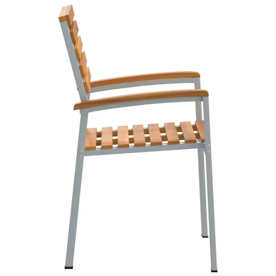 vidaXL - Tuinstoel - Bruin - Massief acaciahout - 56 x 57 x 87cm
