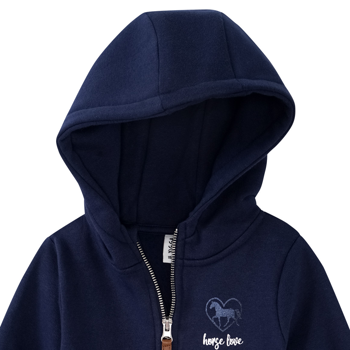 Yigga Mädchen Sweatjacke mit Pferde-Motiv dunkelblau