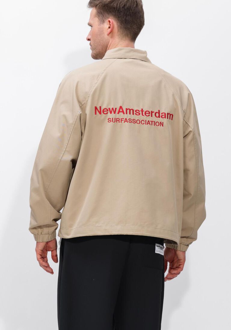 beige new amsterdam surf association jack coach jacket