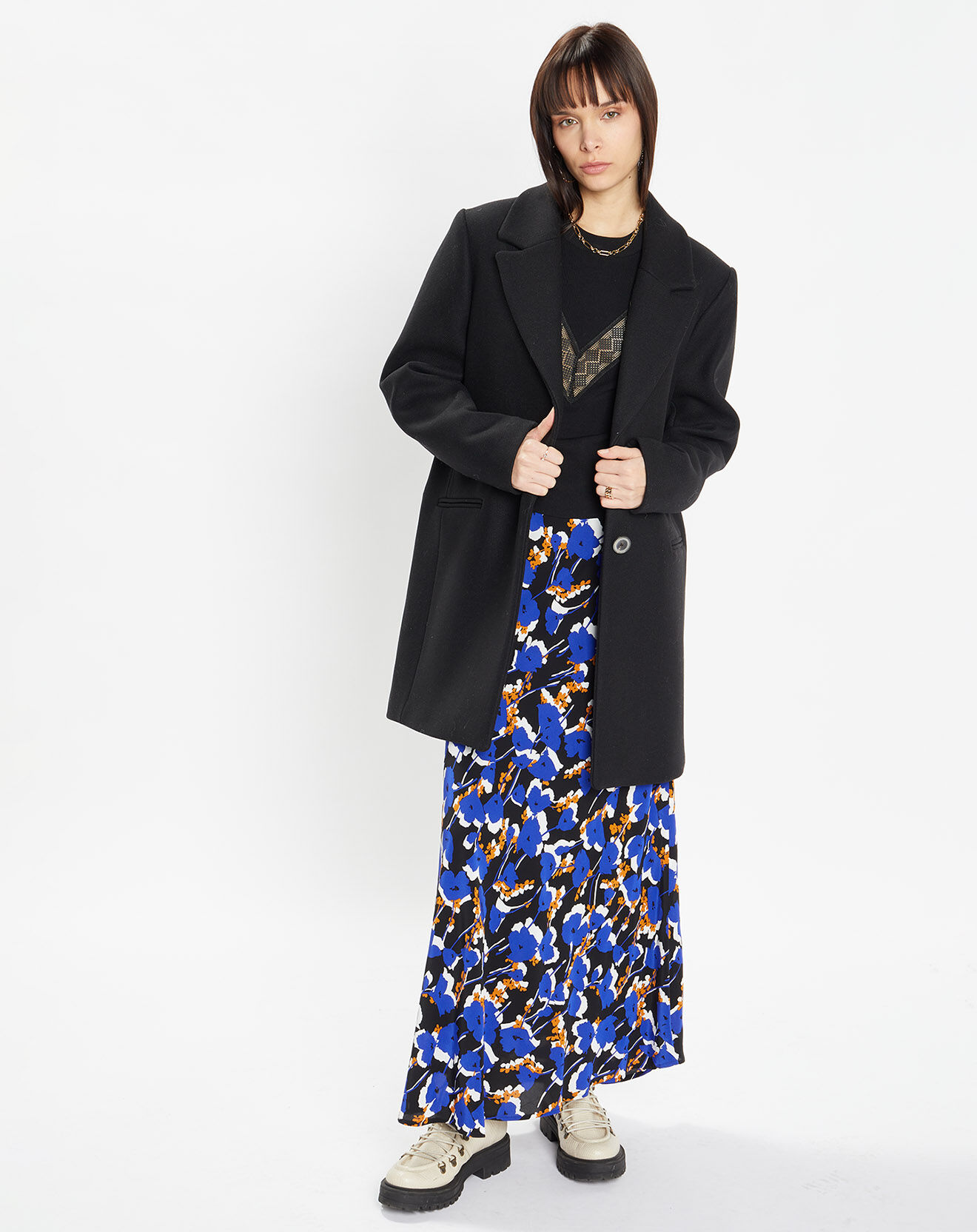 Zapa Manteau en Laine mélangée Maelys noir