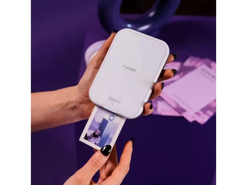 Canon Zoemini 2 - Printer - farve - zink - 50.8 x 76.2 mm - 313 x 500 dpi - op til 0.83 min./side (mono) / op til 0.83 min./side (farve) - kapacitet: 10 ark - Bluetooth 5.0 - hvid