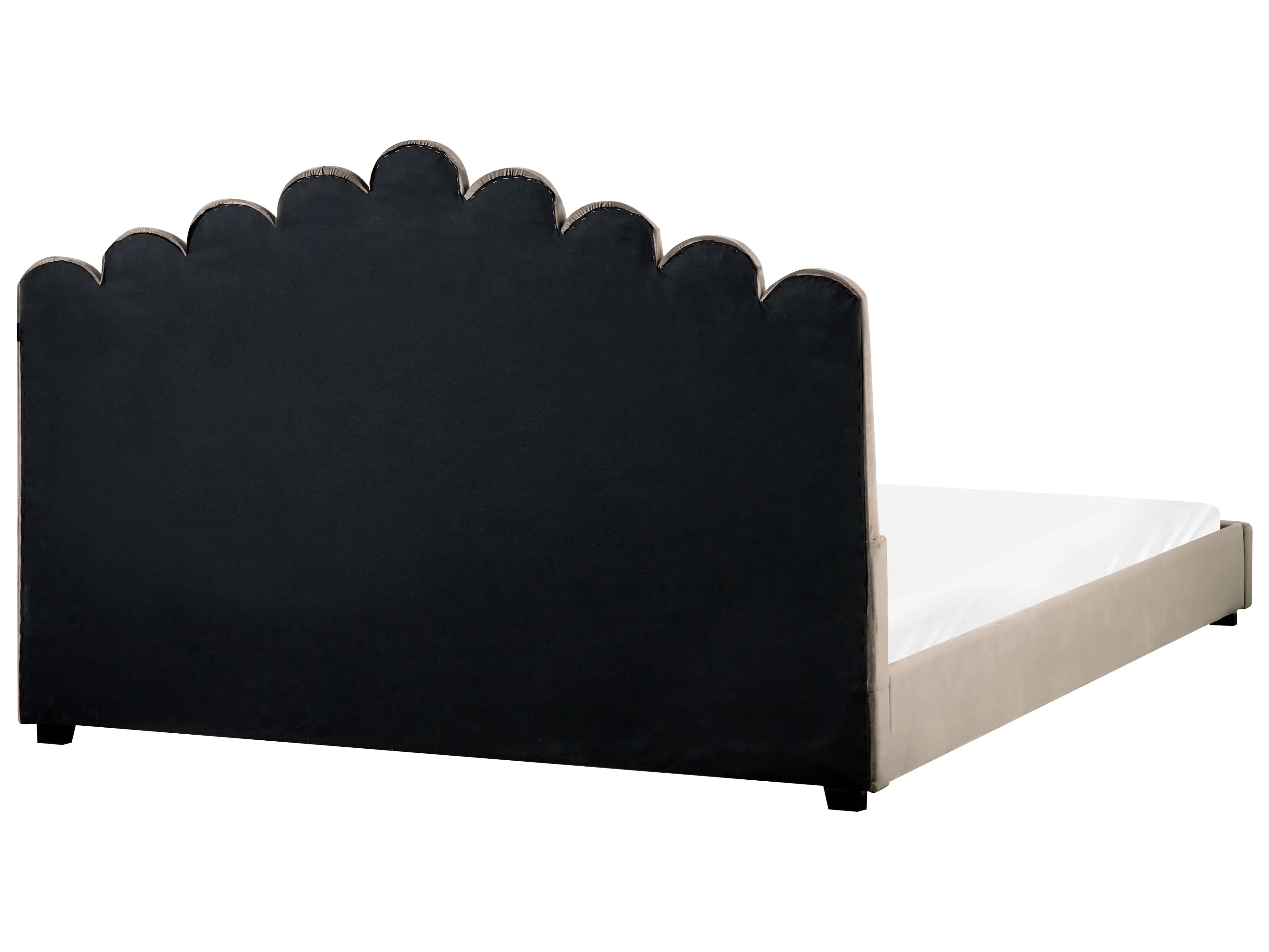 Waterbed Fluweel VINCENNES 180 x 200 cm Taupe